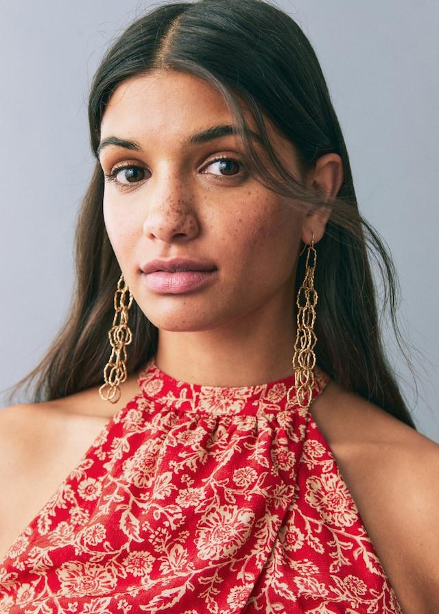 Mango Kleid Mit Halfterkragen