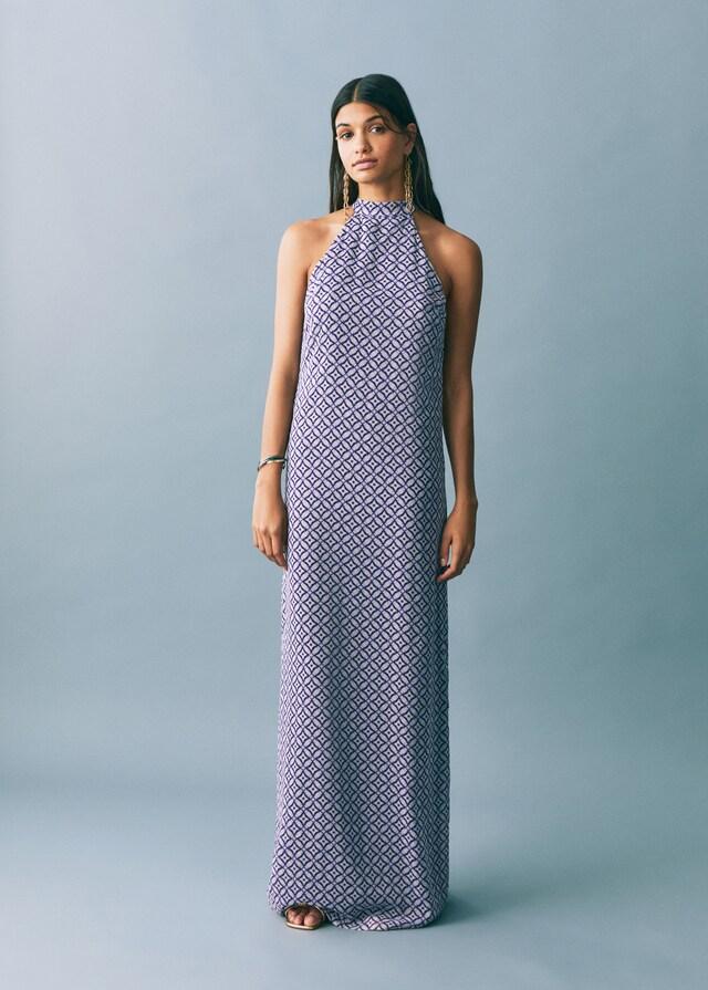 Mango Kleid Mit Halfterkragen