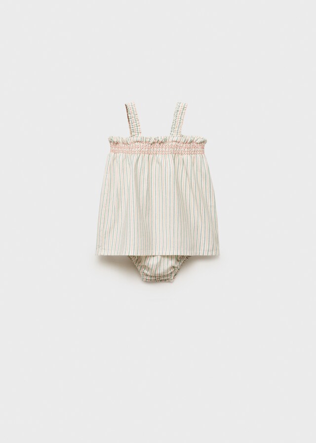 Mango Kleid Und Höschen Aus Baumwolle Mit Leinen