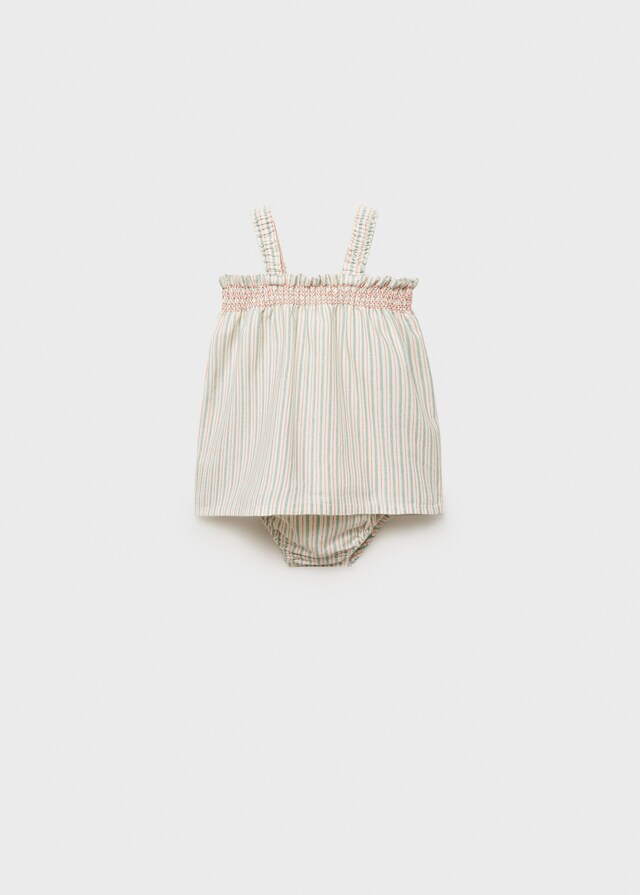 Mango Kleid und Höschen aus Baumwolle mit Leinen