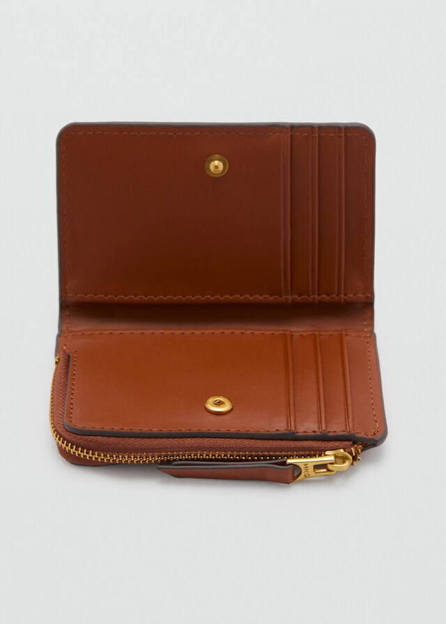 Mango Kleine Geldbörse Mit Ledereffekt