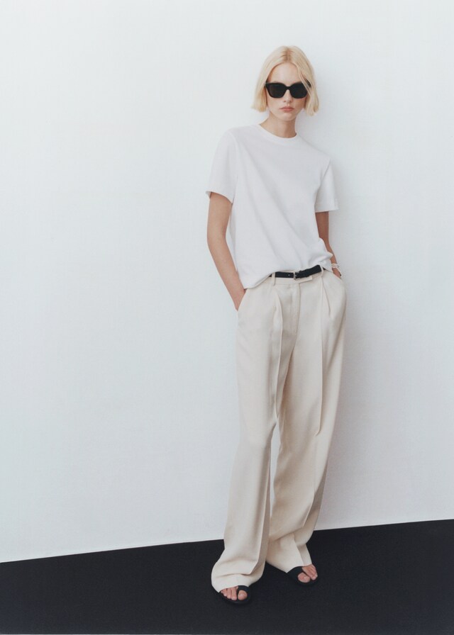 Mango Kurzärmliges Baumwoll-T-Shirt