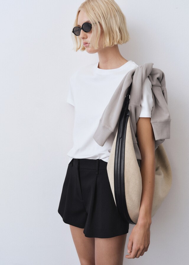 Mango Kurzärmliges Baumwoll-T-Shirt