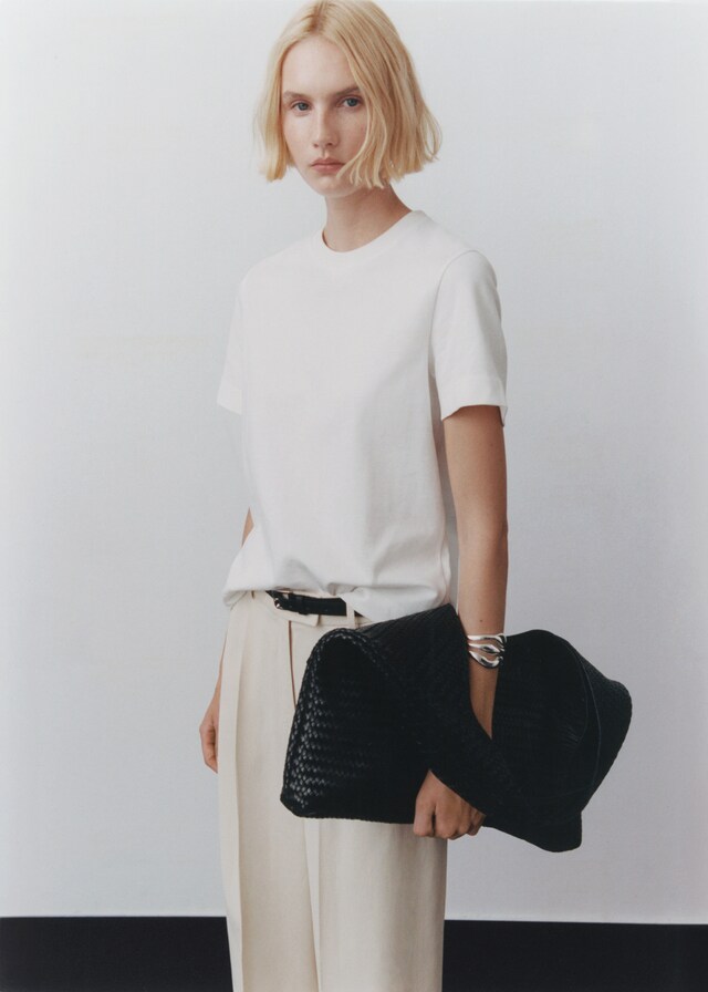 Mango Kurzärmliges Baumwoll-T-Shirt