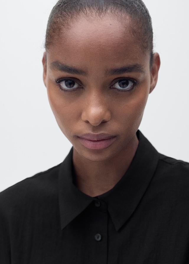 Mango Kurzärmliges Hemd Mit Abnähern