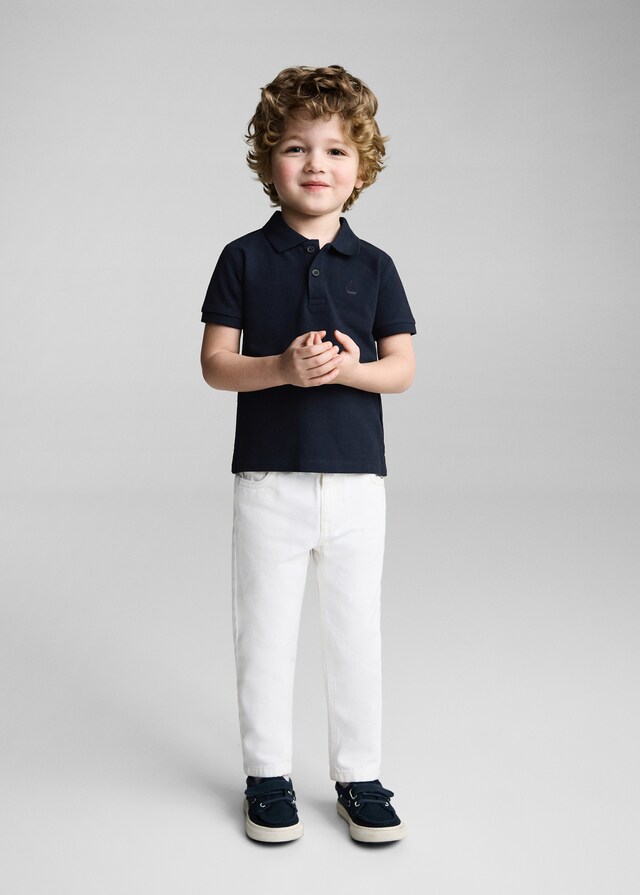 Mango Kurzärmliges Strick-Poloshirt