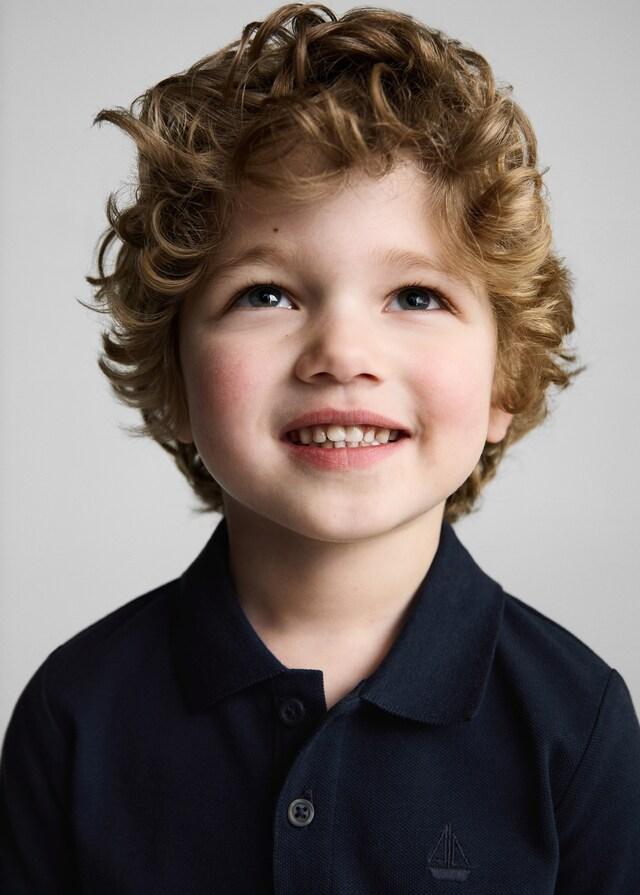 Mango Kurzärmliges Strick-Poloshirt