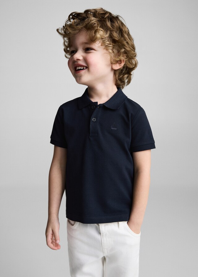 Mango Kurzärmliges Strick-Poloshirt