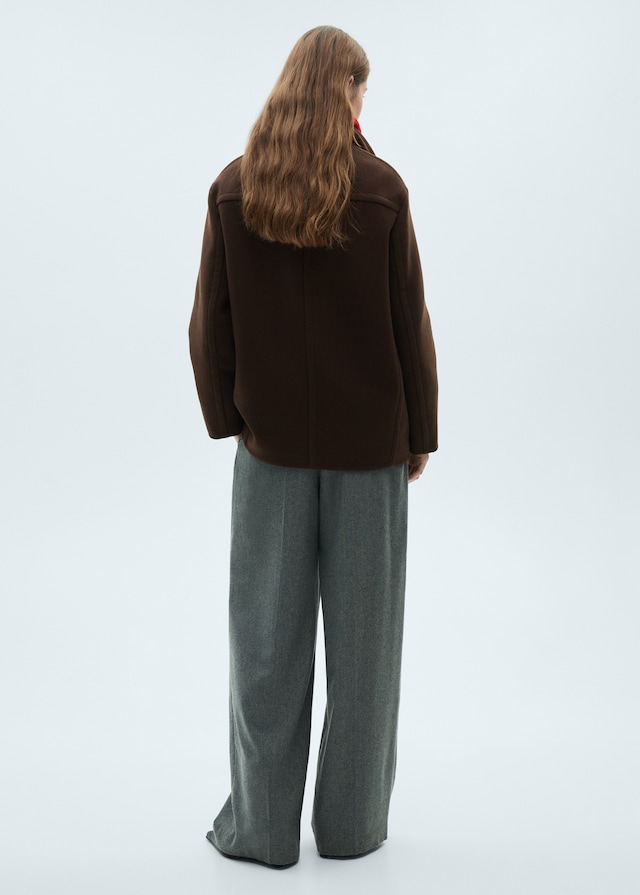 Mango Kurzer Mantel Aus Schurwolle