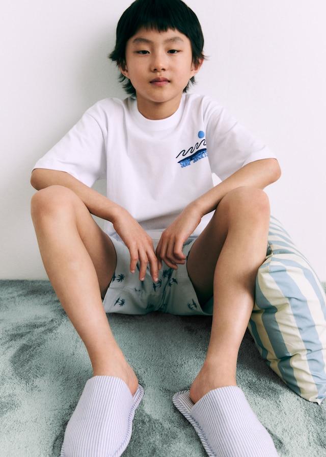 Mango Kurzer Pijama Mit Surf-Motiv