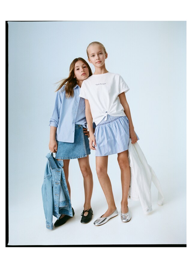 Mango Kurzer Rock mit Raffdetails