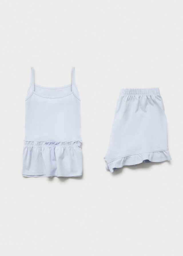 Mango Kurzer Rüschen-Pyjama