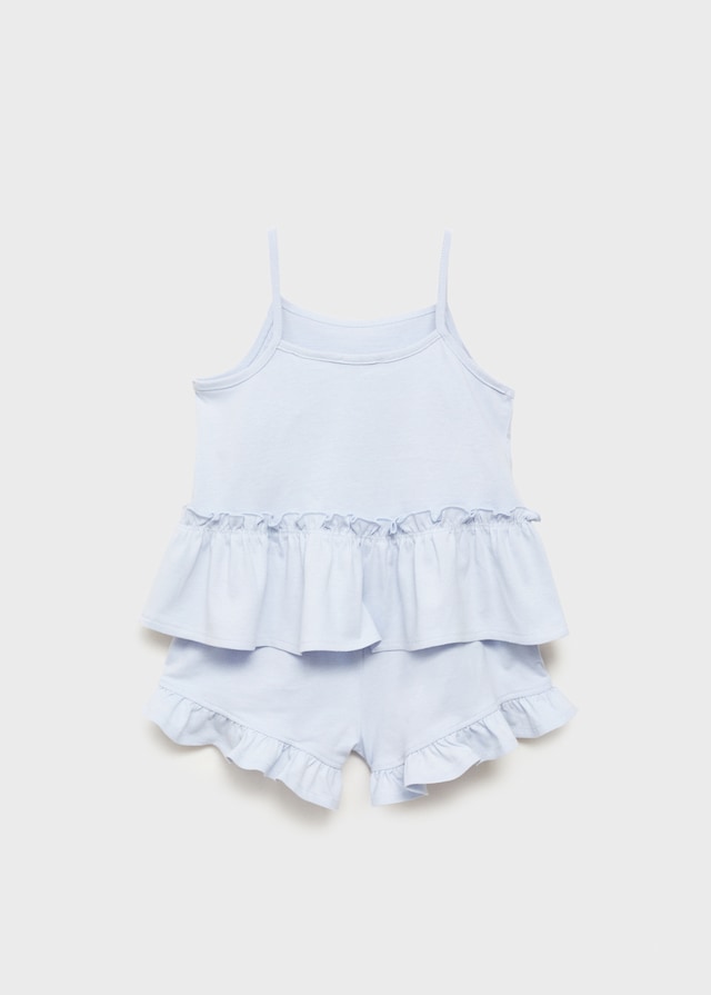 Mango Kurzer Rüschen-Pyjama