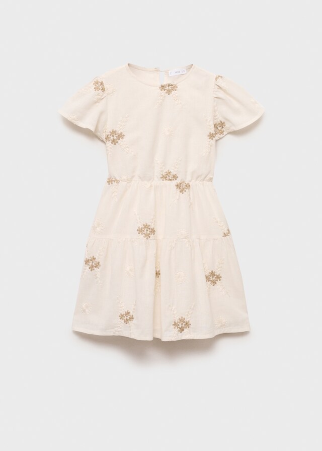 Mango Kurzes Kleid Mit Gesticktem Detail