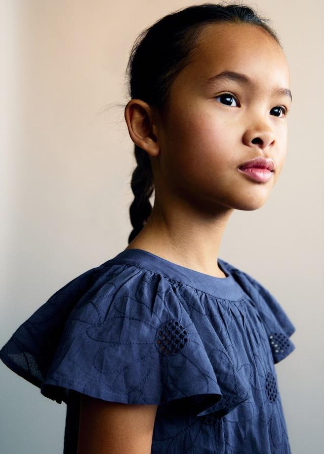 Mango Kurzes Kleid Mit Stickerei