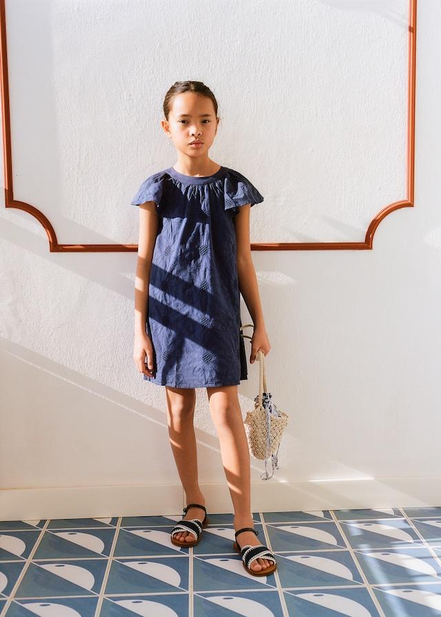 Mango Kurzes Kleid Mit Stickerei