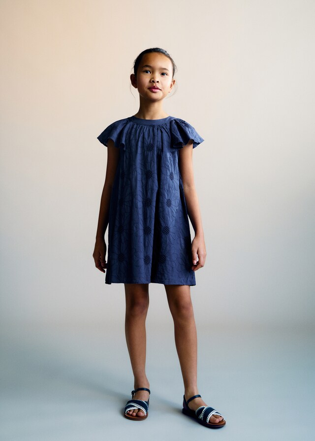 Mango Kurzes Kleid mit Stickerei