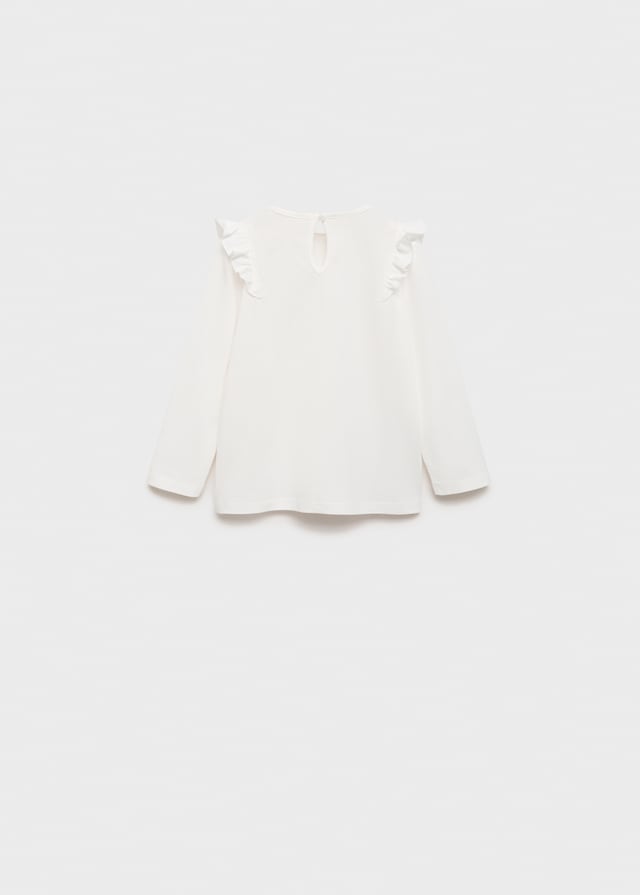 Mango Langärmlies T-Shirt Mit Rüschen