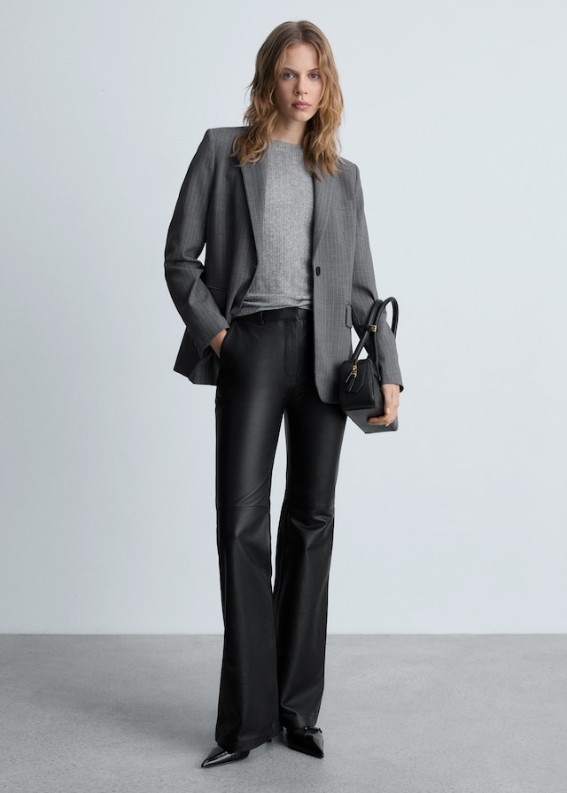 Mango Langärmliges Pointelle-T-Shirt