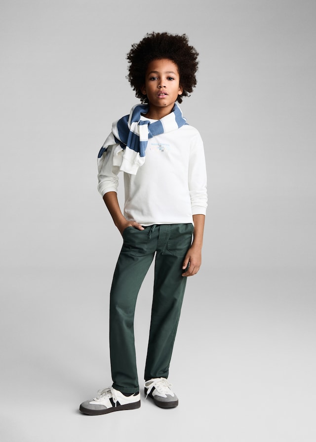 Mango Langärmliges Print-T-Shirt