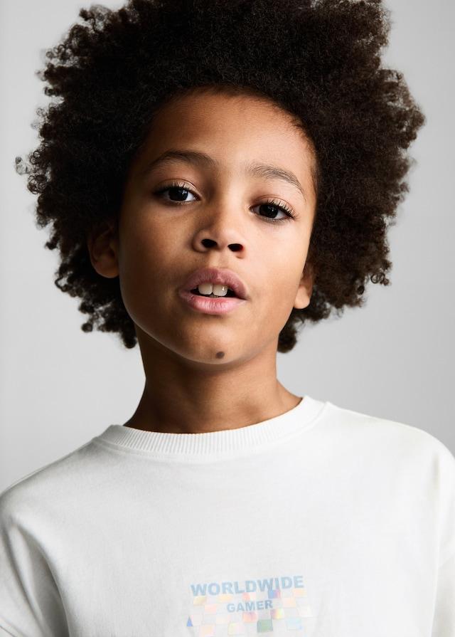 Mango Langärmliges Print-T-Shirt