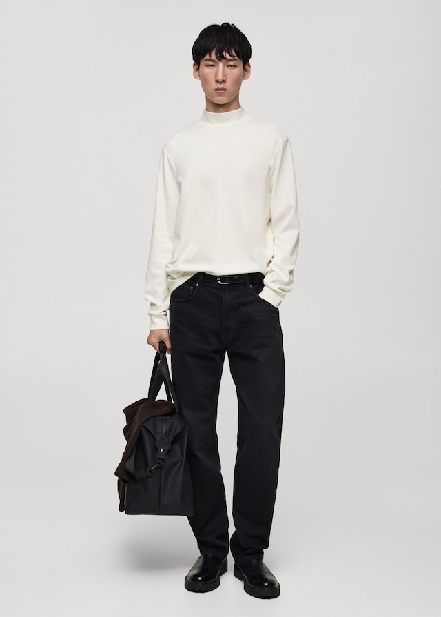 Mango Langärmliges T-Shirt Mit Halbhohem Kragen