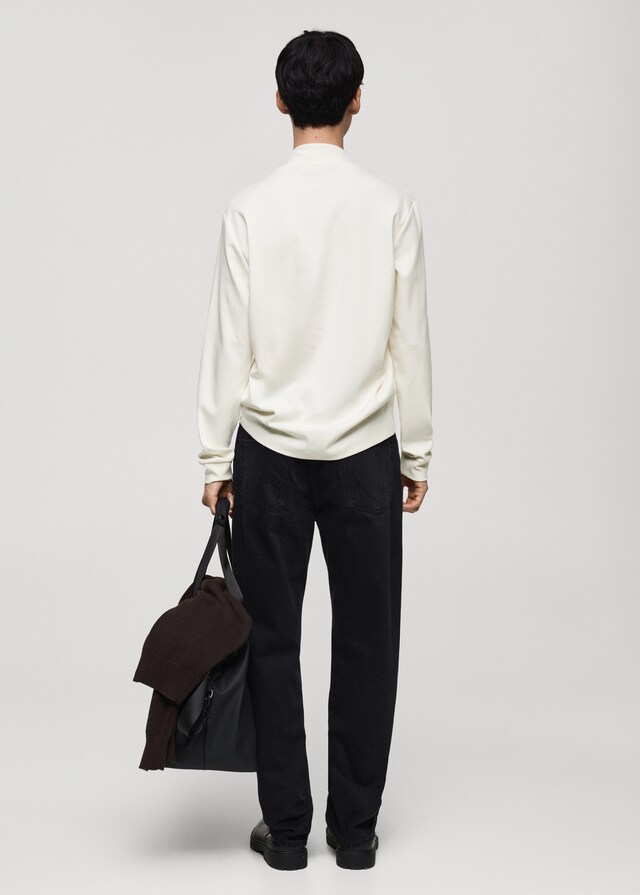 Mango Langärmliges T-Shirt Mit Halbhohem Kragen