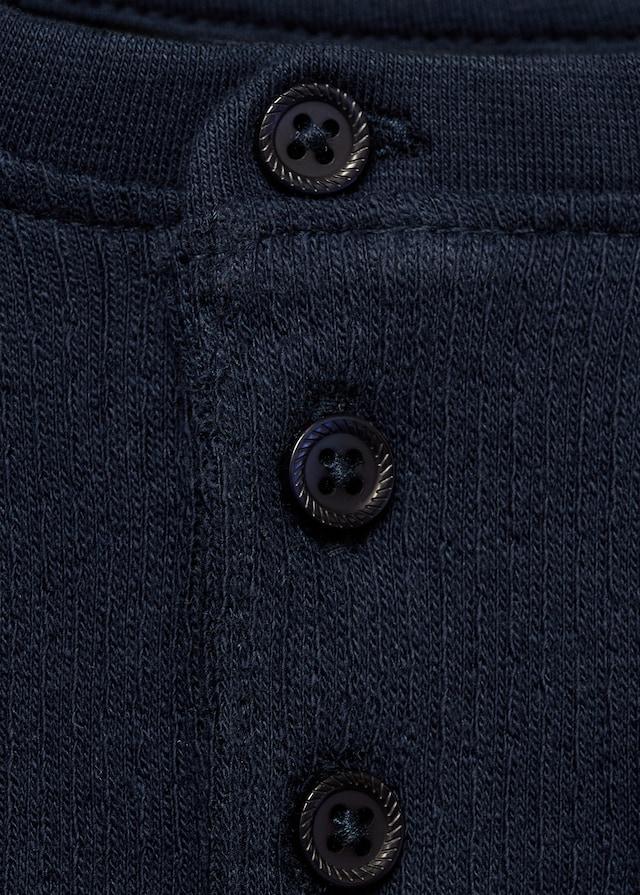 Mango Langärmliges T-Shirt Mit Knöpfen