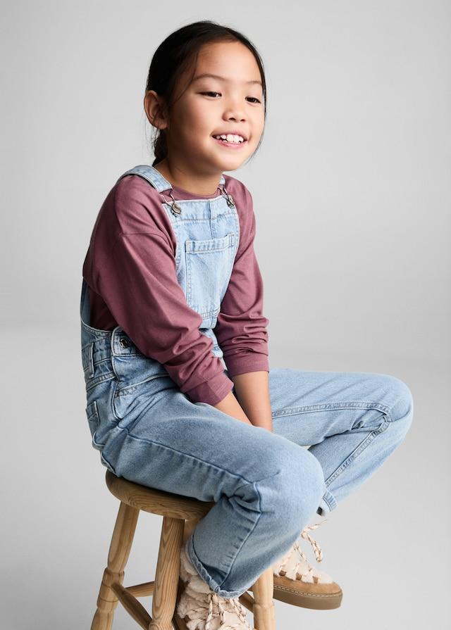 Mango Lange Jeanslatzhose