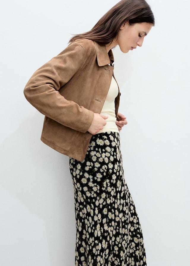 Mango Langer Ausgestellter Rock Mit Blumen