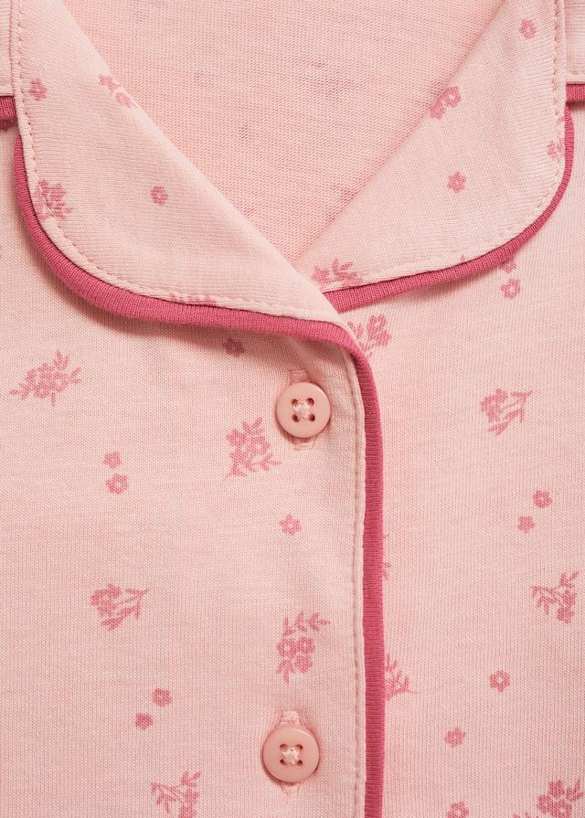 Mango Langer Baumwoll-Pyjama