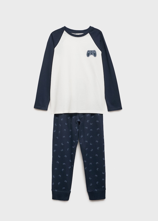 Mango Langer Baumwoll-Pyjama Mit Printmuster
