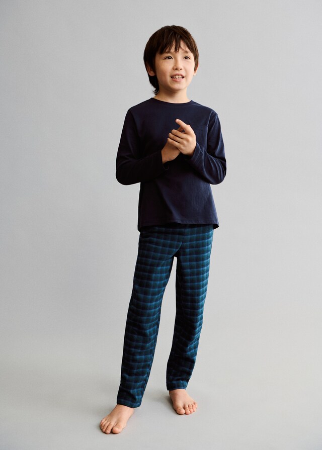 Mango Langer bedruckter Pyjama