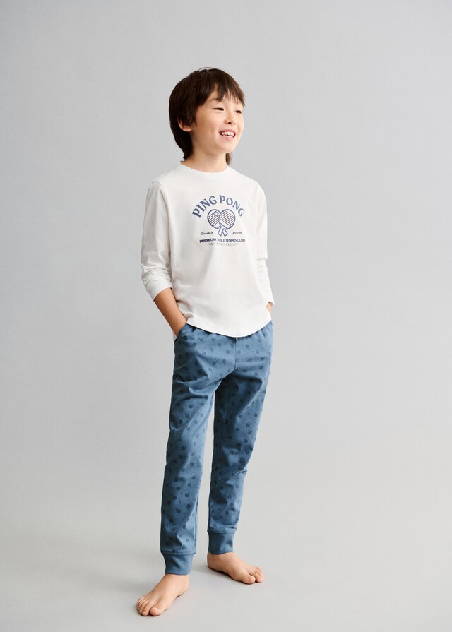 Mango Langer bedruckter Pyjama