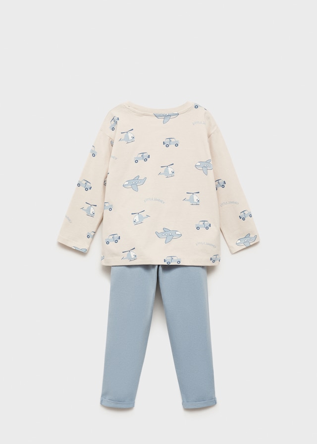 Mango Langer Bedruckter Pyjama