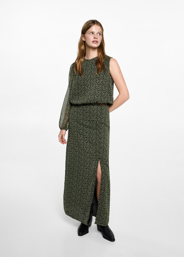 Mango Langer Bedruckter Rock