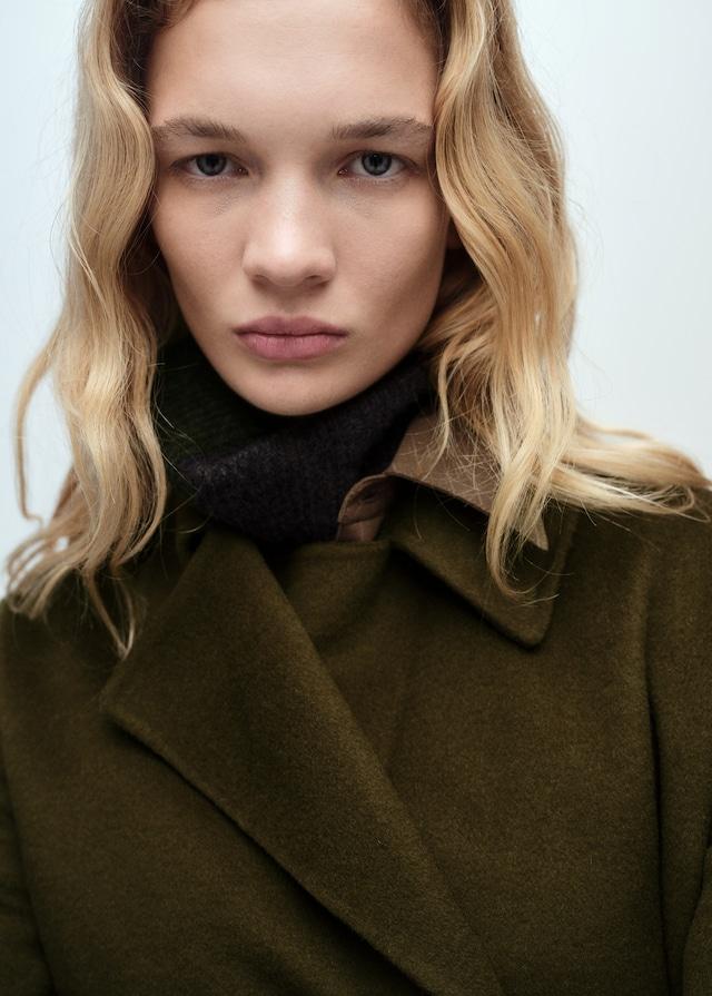 Mango Langer Handmade-Mantel Mit Gürtel