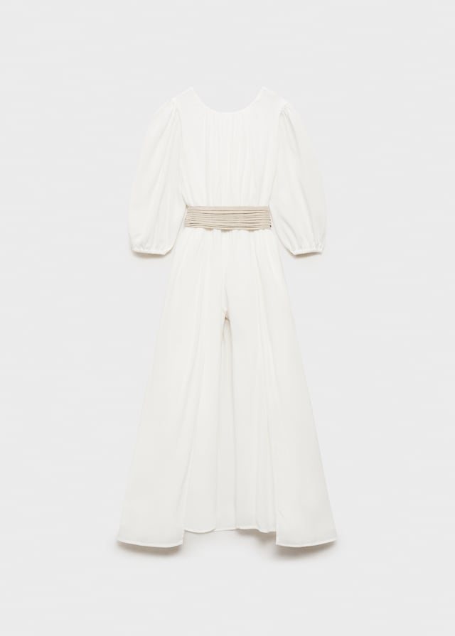 Mango Langer Jumpsuit Mit Schleife