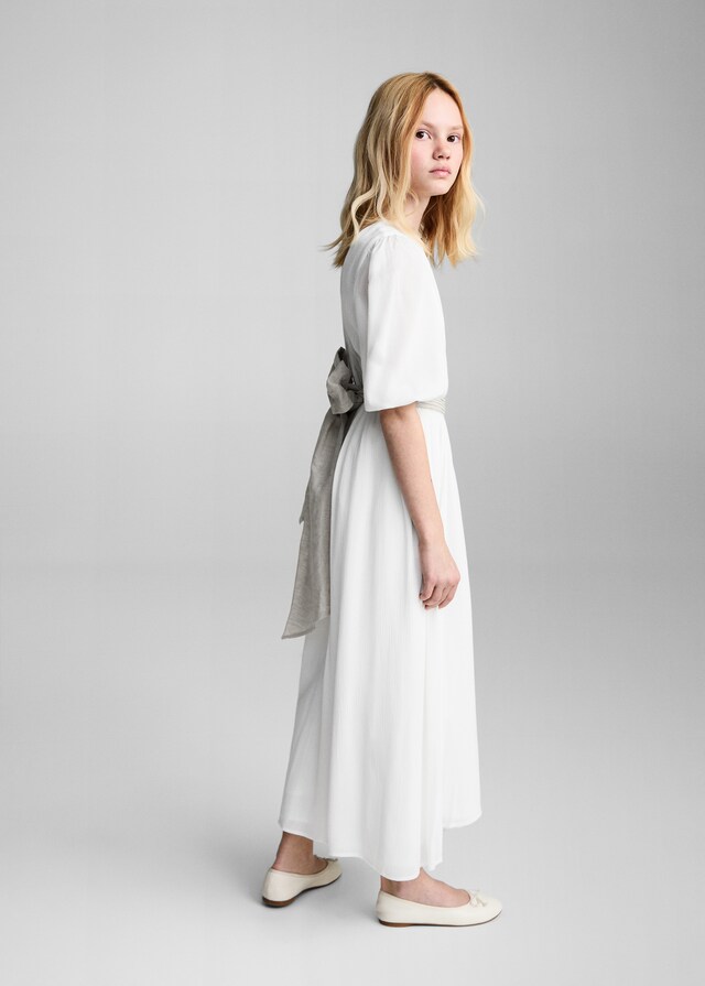 Mango Langer Jumpsuit mit Schleife