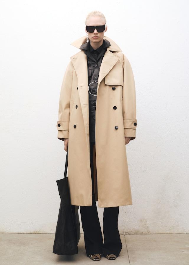 Mango Langer Oversized-Trenchcoat Aus Baumwolle