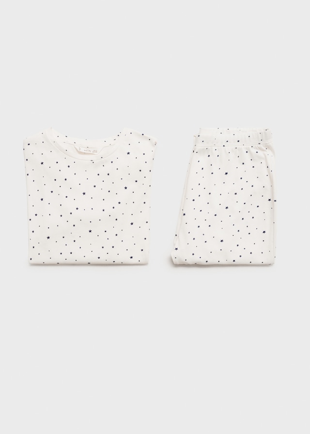 Mango Langer Pyjama Mit Sternenmuster