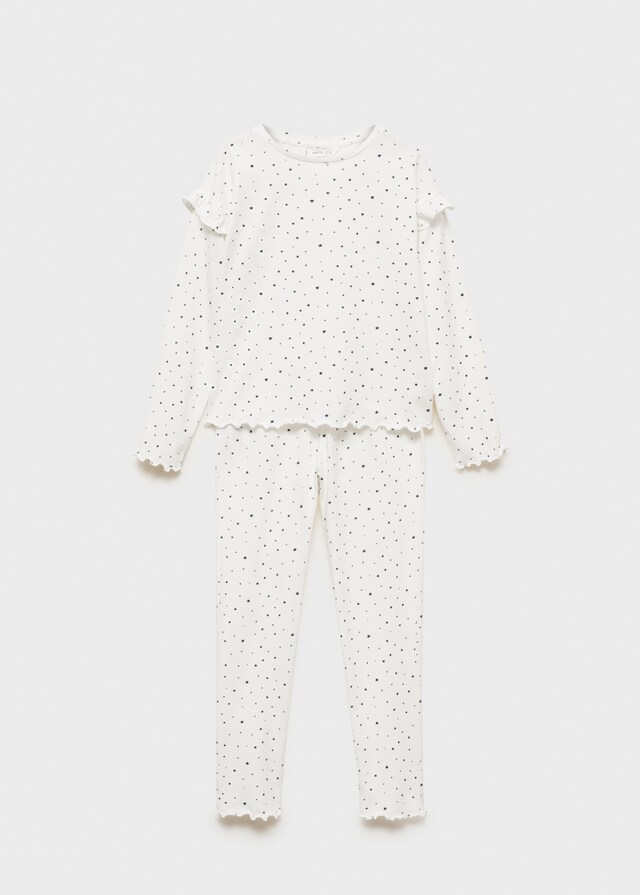Mango Langer Pyjama mit Sternenmuster