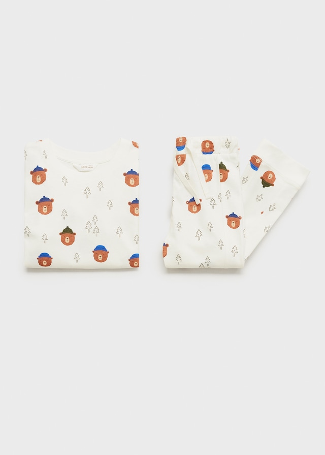 Mango Langer Pyjama Mit Weihnachtsmotiv
