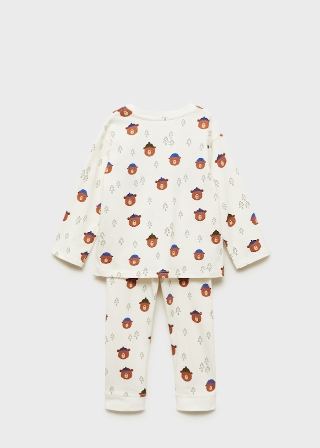 Mango Langer Pyjama Mit Weihnachtsmotiv