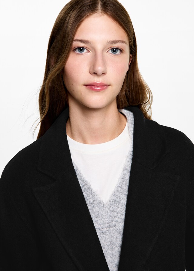 Mango Langer Tuchmantel