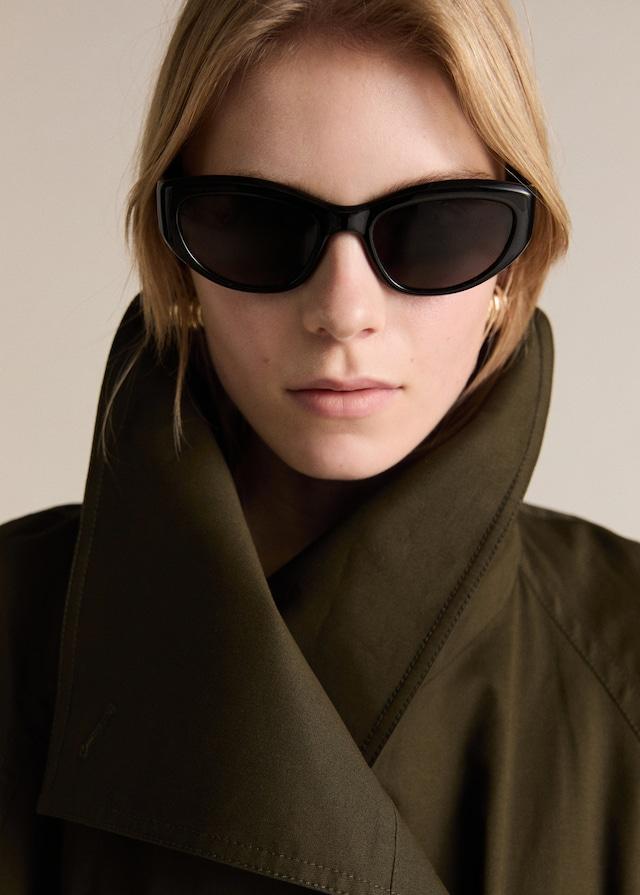 Mango Langer Zweireihiger Trenchcoat