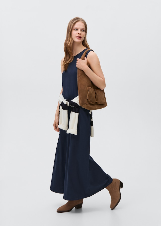 Mango Langes Kleid Ohne Ärmel