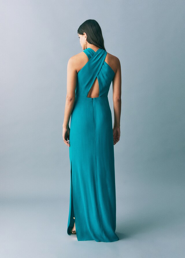 Mango Langes Neckholderkleid