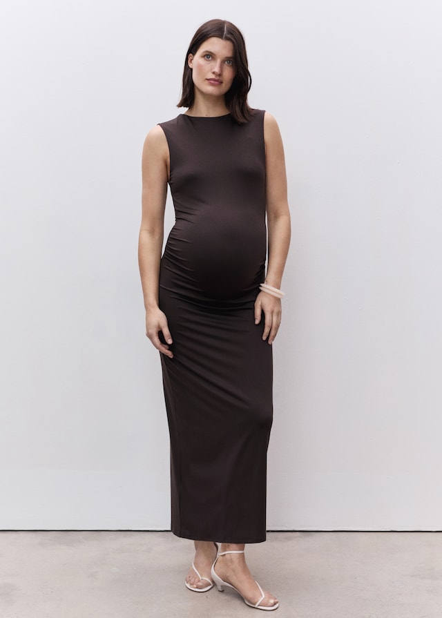 Mango Langes Rückenfreies Kleid