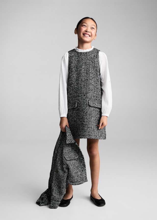 Mango Latzrock Mit Fischgrätmuster